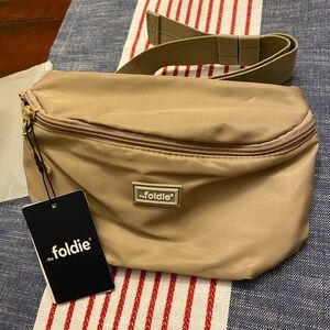 Foldie Beige Belt Bag